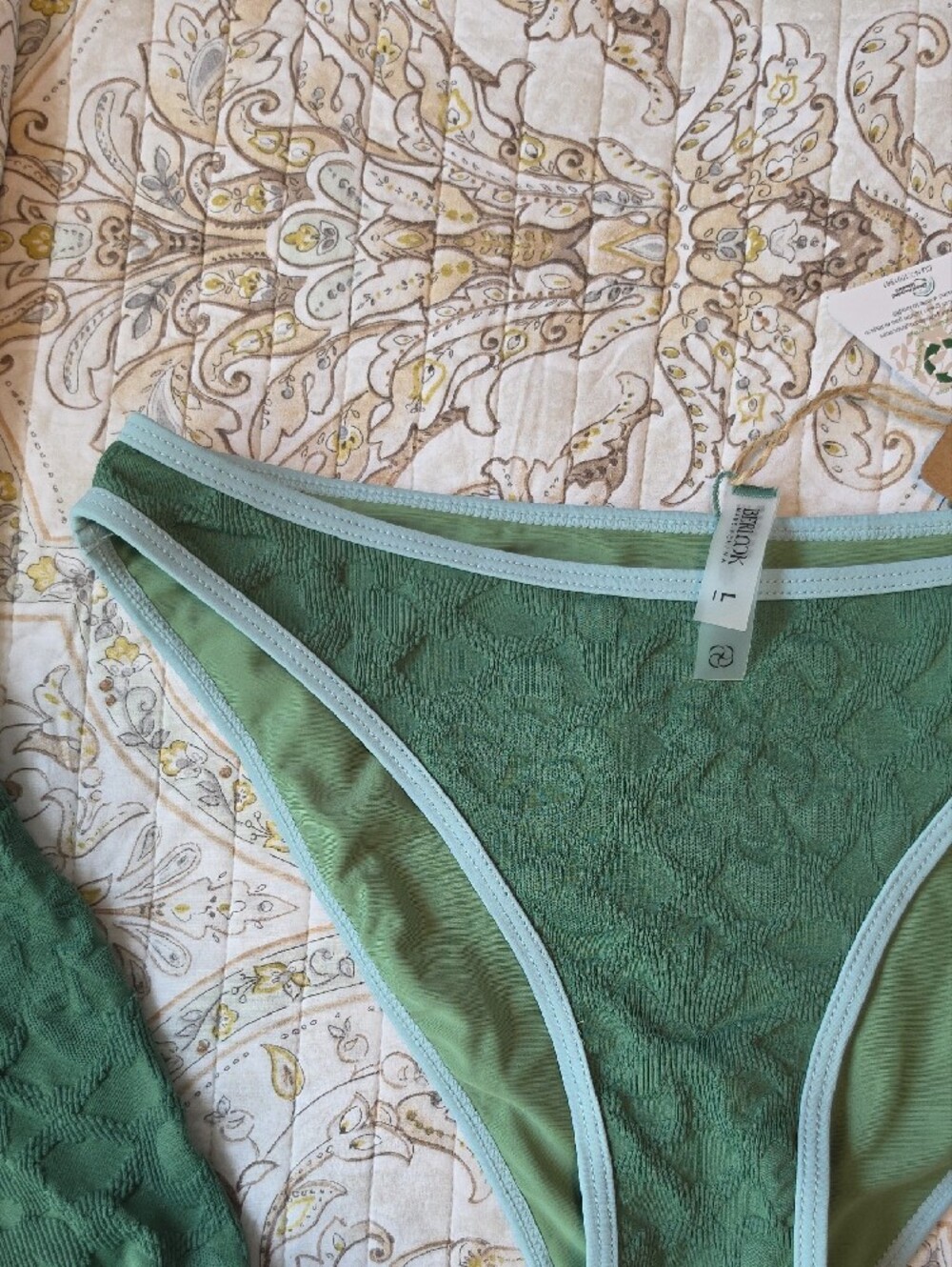 Dark Green Full Coverage Bikini Bottoms-only - Picture 4 of 14